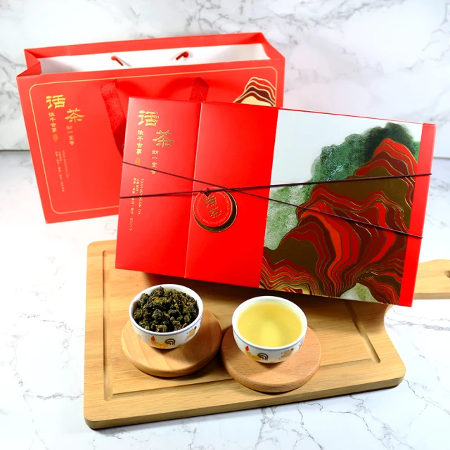 【鑫龍源】杉林溪清香甘醇翠嫩有機烏龍綠茶葉禮盒(50g/入-共100g/盒;高山茶;有機綠茶;無焙火;無發酵)