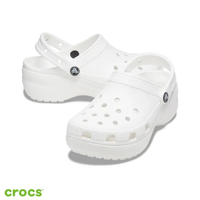 【Crocs】女鞋 經典厚底克駱格涼鞋(206750-100)