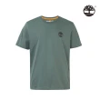 【Timberland】男款青灰色背面方形Logo印花短袖T恤(A5VUH392)