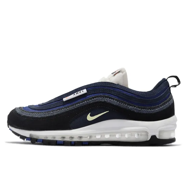 NIKE 耐吉】休閒鞋Air Max 97 SE 復古男鞋低筒氣墊特殊毛料鞋面黑藍