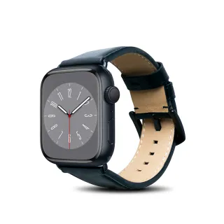 【Alto】Apple Watch Ultra/8/7/6/SE/5/4/3 皮革錶帶 49/45/44/42mm - 渡鴉黑(真皮錶帶 細柔觸感)