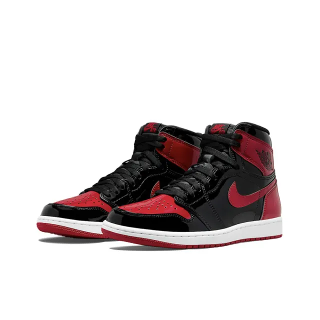 NIKE 耐吉】Air Jordan 1 OG Patent Bred 黑紅漆皮流行款休閒鞋555088