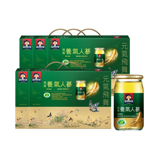 【QUAKER 桂格】養氣人蔘禮盒60ml×8入x5