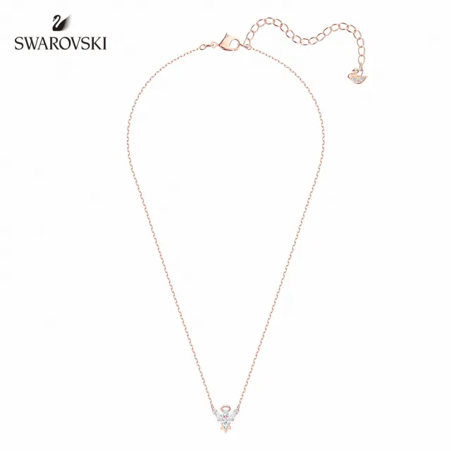 【SWAROVSKI 施華洛世奇】Magic 玫金色浪漫天使項鏈