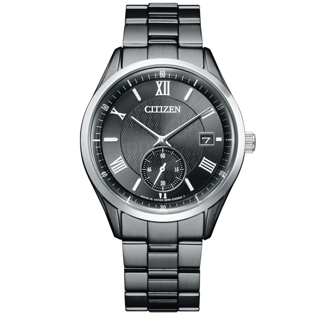 【CITIZEN 星辰】光動能紳士小秒圈手錶-38.5mm(BV1125-97H)