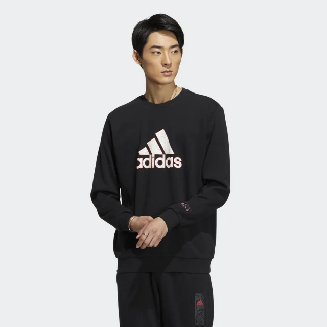 adidas 愛迪達【adidas 愛迪達】運動服 圓領套頭衫 男衛衣 CM GFX CREW(HZ3023)