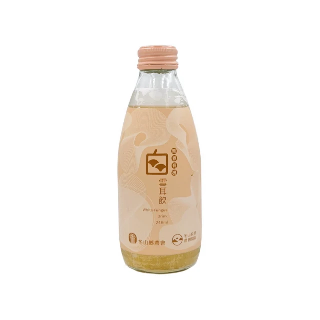 【冬山鄉農會】有機白雪耳飲246ml*24入/箱-環保裝