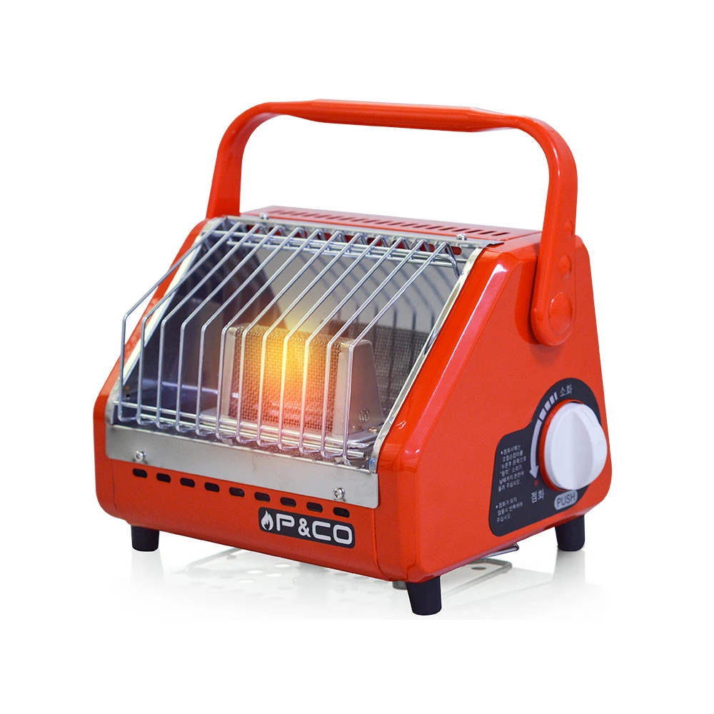 韓國P&CO 戶外暖爐 PH-1500 橘紅色 露營暖爐(卡式暖爐 野營 免插電 便攜瓦斯取暖神器 暖爐)