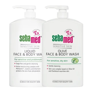 【SEBAMED 施巴】潔膚露1000ml+橄欖潔膚露1000ml