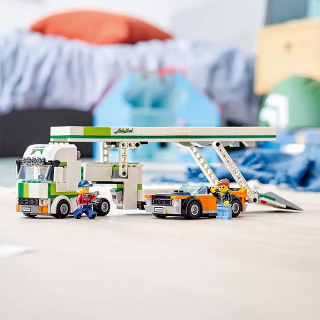 mo獨家【LEGO 樂高】城市系列 汽車運輸車 60305 卡車 運輸車(60305)