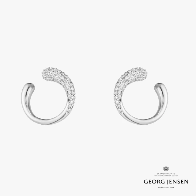 【Georg Jensen 喬治傑生】MERCY 耳環(18K白金、白鑽)