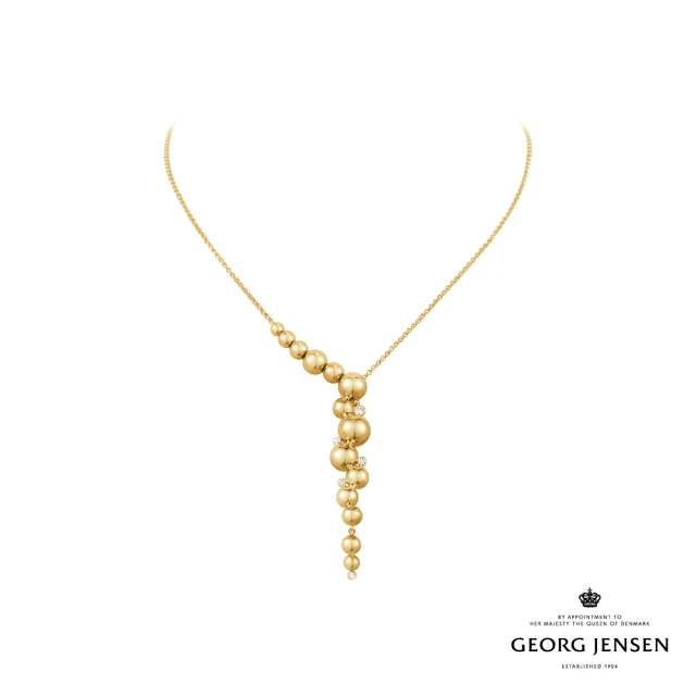 【Georg Jensen 喬治傑生】MOONLIGHT GRAPES 項鍊(18K黃金、白鑽)