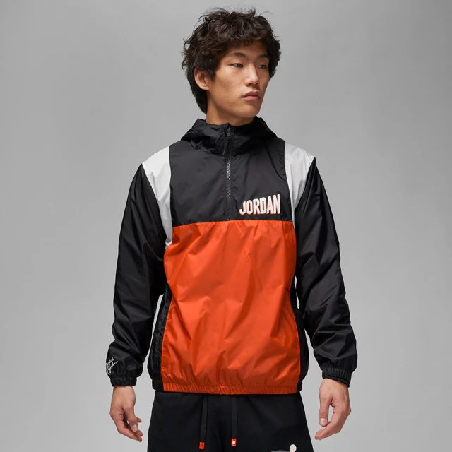 【NIKE 耐吉】上衣 男款 長袖上衣 連帽 防風 運動 AS M J FLT MVP HBR HOODED WVN 黑 DV7601-010