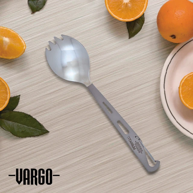 【Vargo】Titanium Eagle Spork 純鈦掛勾湯叉 鈦金色 #T204