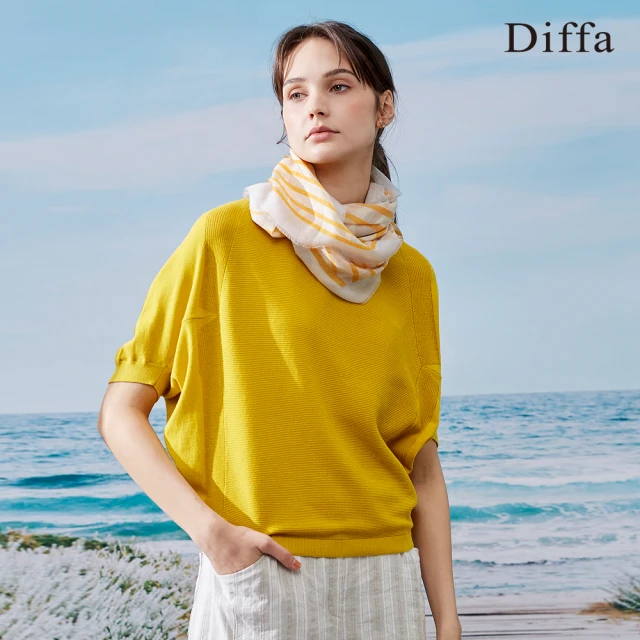 Diffa 簡約壓褶長版上衣-女好評推薦