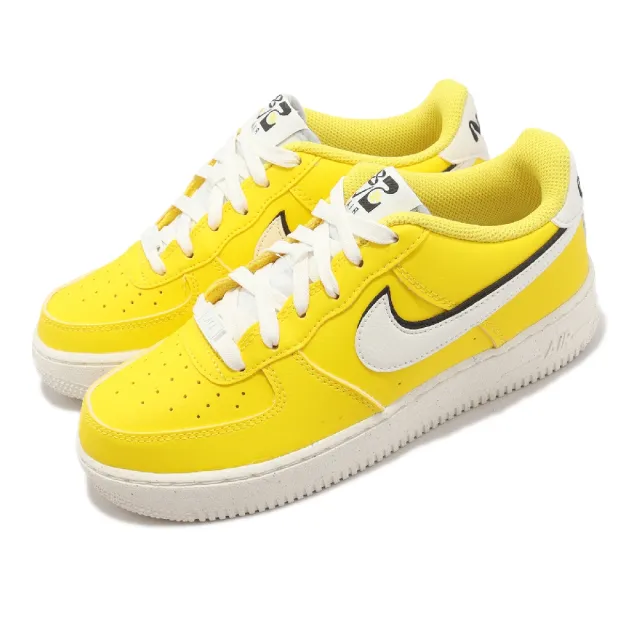 【NIKE 耐吉】休閒鞋 Air Force 1 LV8 GS 童鞋 大童 女鞋 亮黃色 經典 AF1 82(DQ0359-700)