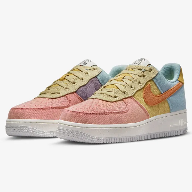 【NIKE 耐吉】休閒鞋 運動鞋 WMNS AIR FORCE 1 07 SE NN 女鞋 粉黃藍(DV3808700)