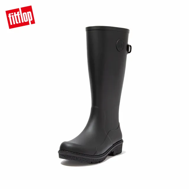 【FitFlop】WONDERWELLY TALL 輕量長筒雨靴-女(黑色)