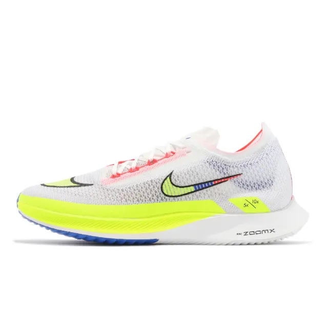 【NIKE 耐吉】競速跑鞋 ZoomX Streakfly PRM 白 螢光黃 訓練 輕量 慢跑鞋 男鞋 女鞋(DX1626-100)
