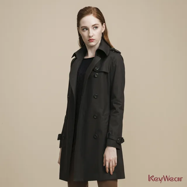 【KeyWear 奇威名品】日本進口經典雙排釦風衣外套