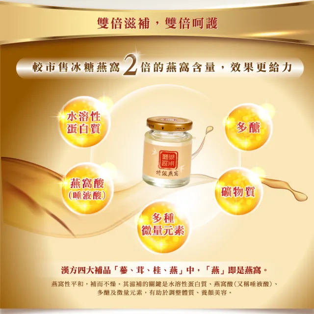 【Nutrimate 你滋美得】特級燕窩 禮盒(80g/瓶-6瓶)