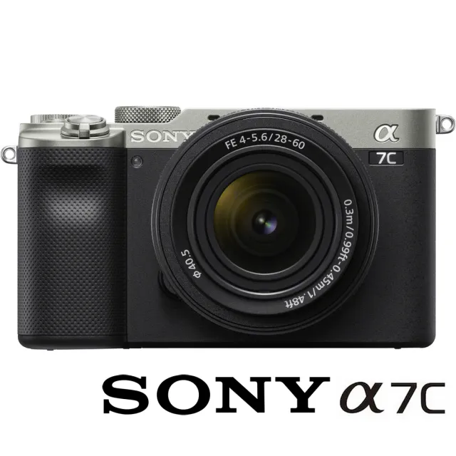 【SONY 索尼】ILCE-7CL / A7C KIT 附 SEL2860 單鏡組(公司貨 全片幅微單眼相機 防手震 翻轉螢幕 A7CL)