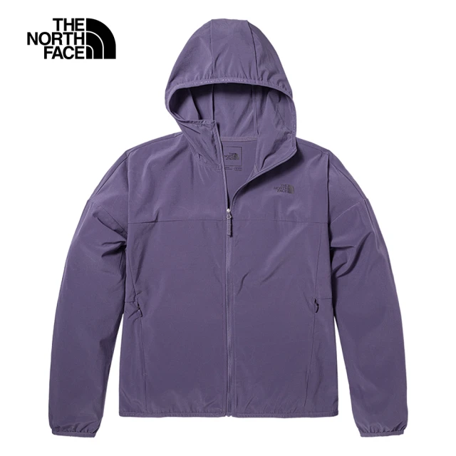 【The North Face】北面女款紫色防潑水防曬防風外套｜7WCPN14