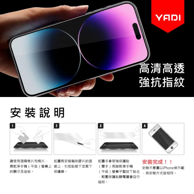 【YADI】全透明手機鋼化玻璃保護貼 Samsung Galaxy A33 專用(二次強化 電鍍塗層 滑順抗指紋 靜電吸附)