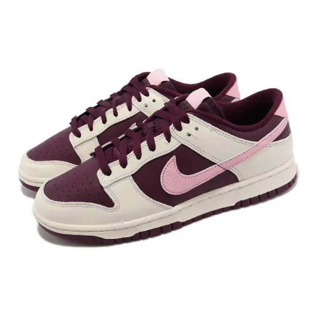 NIKE 耐吉】Dunk Low Retro PRM 男鞋情人節酒紅粉紅米白休閒鞋低筒