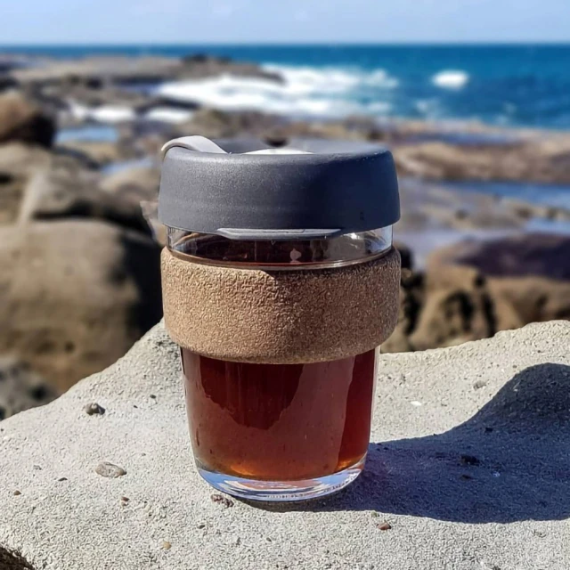 【KeepCup】隨身杯 軟木系列 340ml - 重烘焙(強化玻璃製成、耐熱、耐震度高)