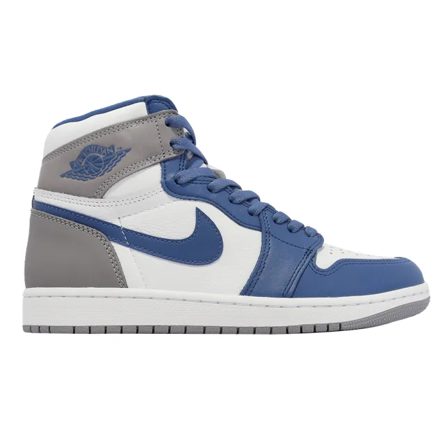 【NIKE 耐吉】Air Jordan 1 Retro High OG True Blue 白 藍 灰 男鞋 喬丹(DZ5485-410)