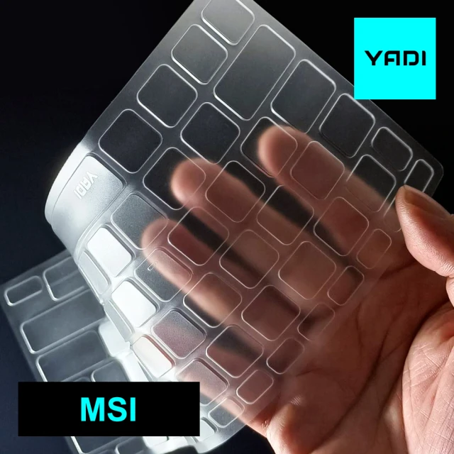 【YADI】高透光鍵盤保護膜 MSI Raider GE78HX 13VH-017TW(防塵套/SGS抗菌/防潑水/TPU超透光)