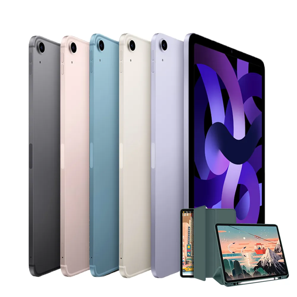智慧筆槽皮套組【Apple 蘋果】iPad Air 5 平板電腦(10.9吋/5G/64G)