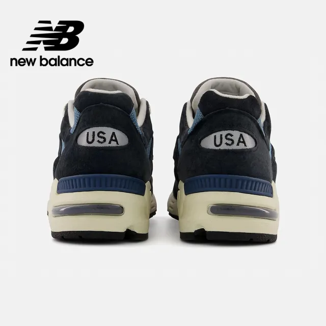 【NEW BALANCE】NB x Teddy Santis 美製復古運動鞋_中性_黑藍色_M990TB2-D(MOMO獨家限量販售)