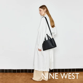 【NINE WEST】EMMALINE 經典壓紋托特/斜背包-黑色(131022)