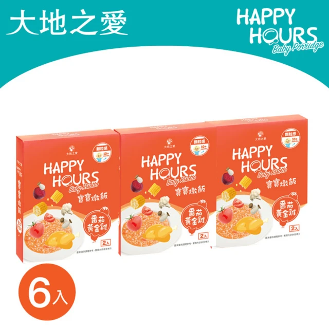 【大地之愛】HAPPY HOURS寶寶燉飯-番茄黃金雞6入(專為10個月以上幼兒設計)