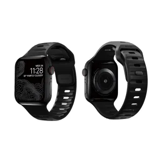【NOMAD】Apple Watch 45/44/42mm 專用運動風FKM橡膠錶帶(機能防潑水/耐高溫耐油性)