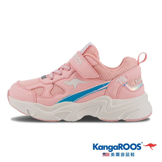 KangaROOS 美國袋鼠鞋 童鞋 ROKKIE 79 復古老爹 運動跑鞋(粉-KK31943)