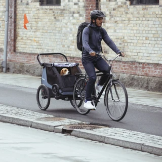 【Thule 都樂】Chariot Courier系列 多功能嬰兒寵物自行車拖車(水藍)