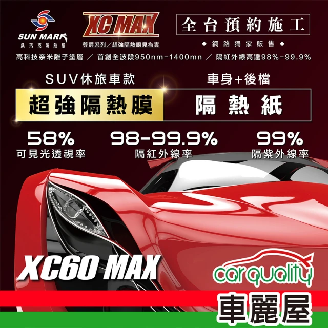 【SUN MARK 桑瑪克】隔熱紙 桑瑪克 尊爵XC60 MAX 車身 休旅車(車麗屋)