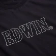 【EDWIN】人氣復刻款 3M反光LOGO短袖T恤-女款(黑色)