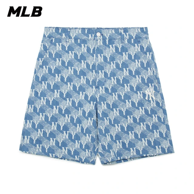 【MLB】男版牛仔丹寧短褲 MONOGRAM系列 紐約洋基隊(3LDPM0433-50SBL)