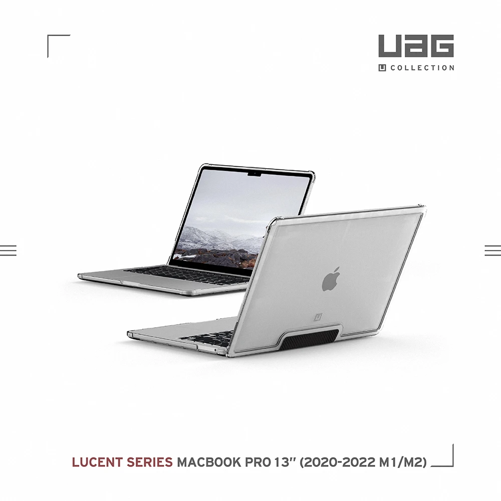 【UAG】[U] Macbook Pro 13吋（2020、2022）耐衝擊輕量保護殼-透明(筆電殼、電腦殼)