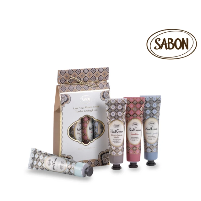 【SABON】經典暢銷護手霜30ml四入禮盒(以色列綠玫瑰+ 白茶+茉莉花語+經典PLV*各30ml)