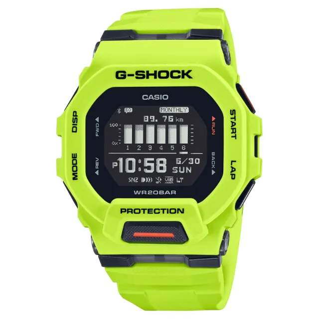 CASIO 卡西歐】藍芽運動計步G-SHOCK 電子錶(GBD-200-9) - momo購物網