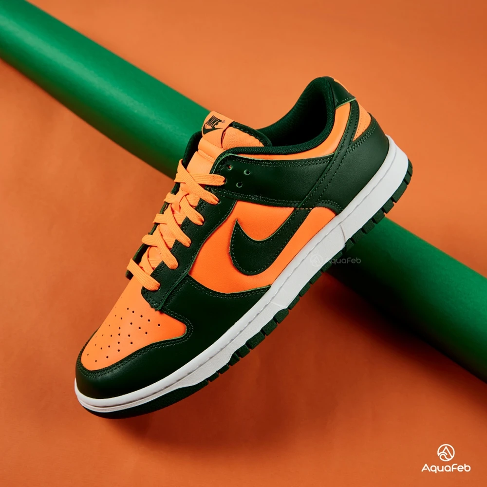 NIKE 耐吉】Dunk Low Retro Hurricanes 男鞋綠橘色邁阿密颶風運動休閒