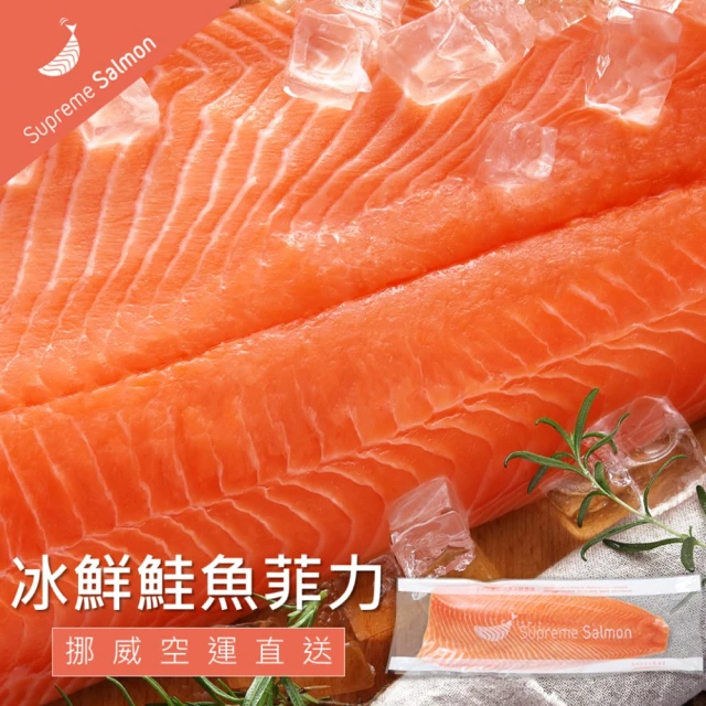 美威鮭魚 冰鮮鮭魚菲力(1.6公斤±10%／包)