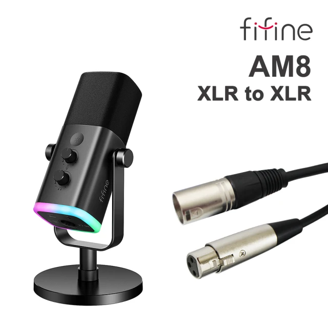 FIFINE AM8 錄音室等級 USB/XLR動圈式RGB