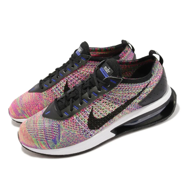 【NIKE 耐吉】休閒鞋 Air Max Flyknit Racer 男鞋 女鞋 黑 彩虹 編織 氣墊 緩震(FD2765-900)