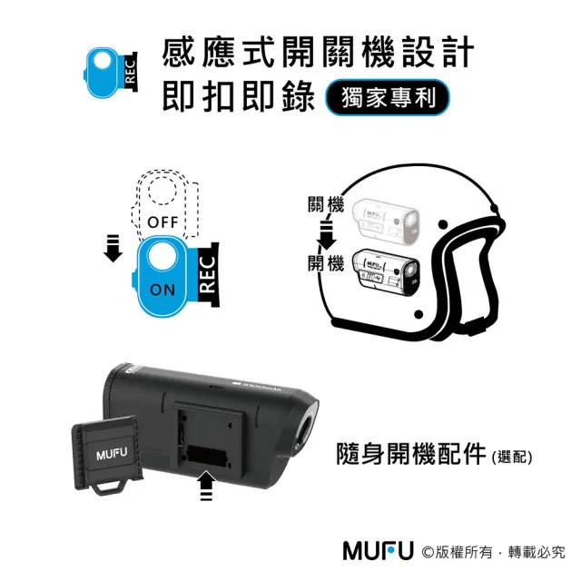 【MUFU】雙鏡頭機車行車記錄器V20S二頭機(贈64GB記憶卡)